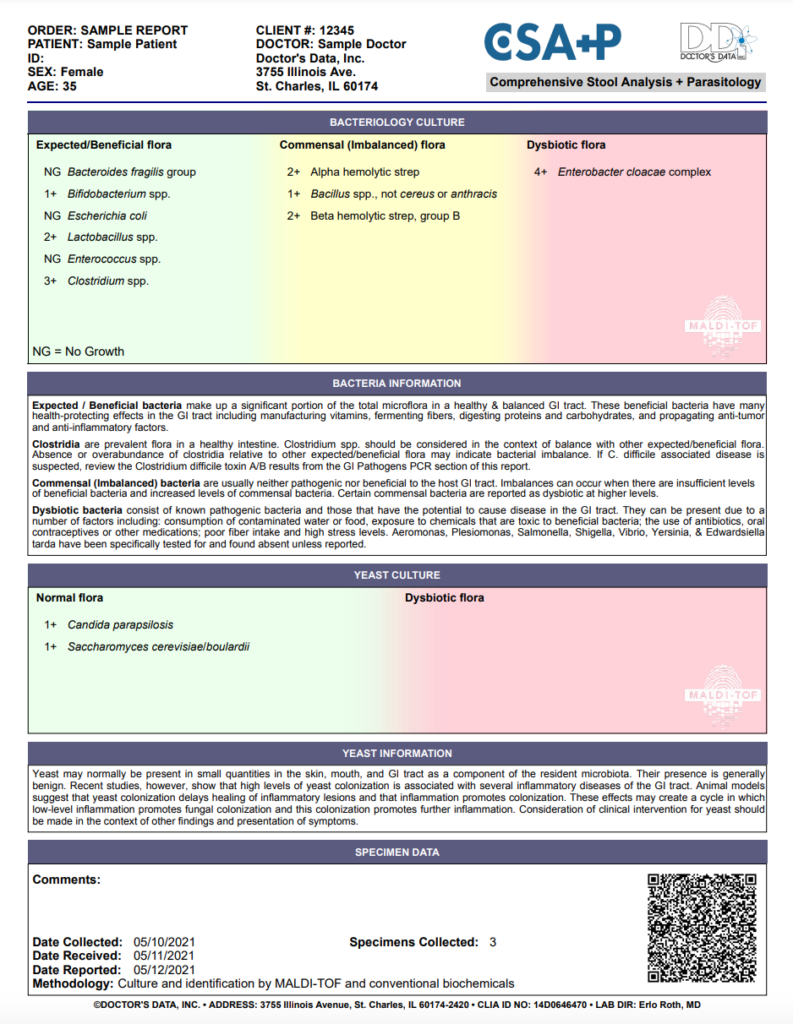 genova diagnostics comprehensive digestive stool analysis